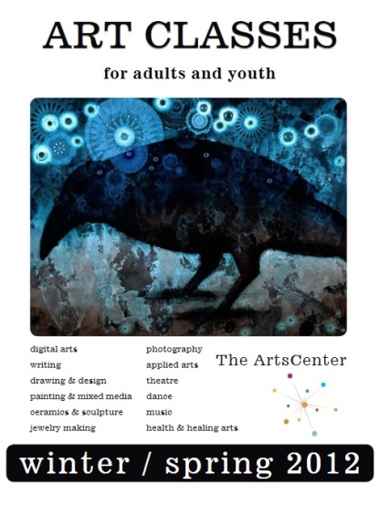 Front cover of The ArtsCenter's catalog for winter 2011-spring 2012. Source: The ArtsCenter